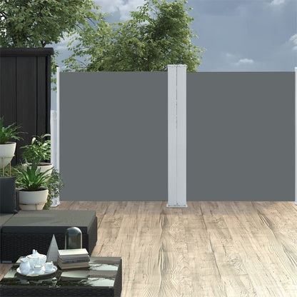 Patio Retractable Double Side Awning Anthracite