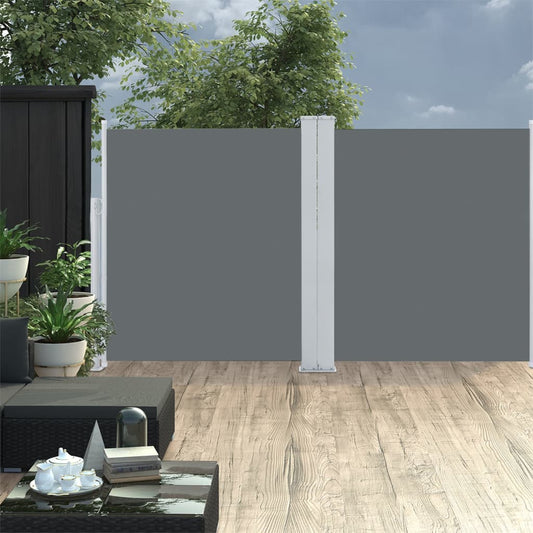 Patio Retractable Double Side Awning Anthracite
