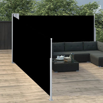 Retractable Side Awning Black