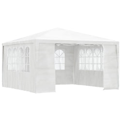 Professional Party Tent with Side Walls 4x4 m White 90 g/mÂ²