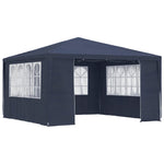 Professional Party Tent with Side Walls 4x4 m Blue 90 g/mÂ²