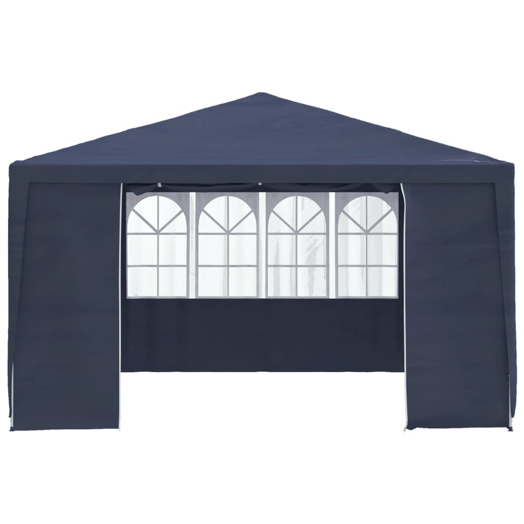 Professional Party Tent with Side Walls 4x4 m Blue 90 g/mÂ²
