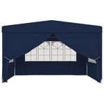 Professional Party Tent with Side Walls 4x4 m Blue 90 g/mÂ²