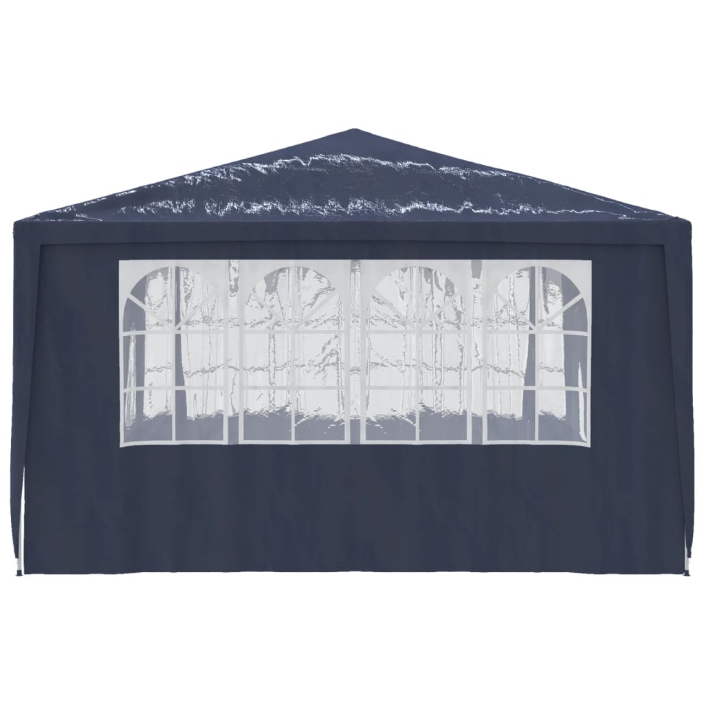 Professional Party Tent with Side Walls 4x4 m Blue 90 g/mÂ²