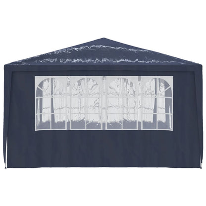 Professional Party Tent with Side Walls 4x4 m Blue 90 g/mÂ²