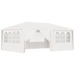 Professional Party Tent with Side Walls 4x6 m White 90 g/mÂ²