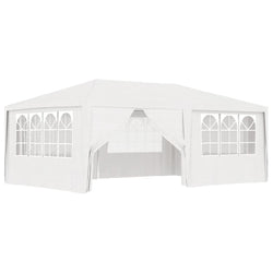 Professional Party Tent with Side Walls 4x6 m White 90 g/mÂ²