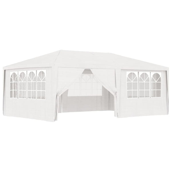  Professional Party Tent with Side Walls 4x6 m White 90 g/mÂ²