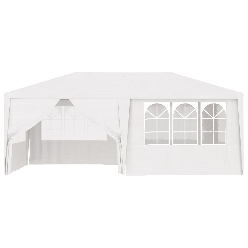 Professional Party Tent with Side Walls 4x6 m White 90 g/mÂ²