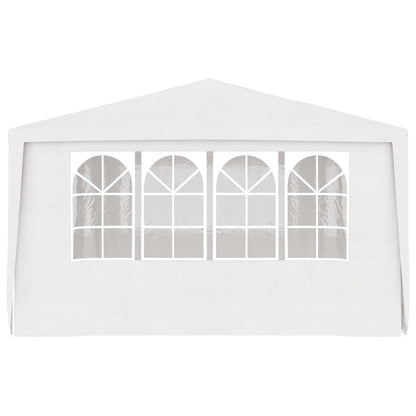 Professional Party Tent with Side Walls 4x6 m White 90 g/mÂ²