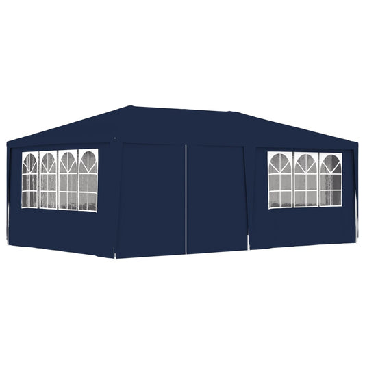 Professional Party Tent with Side Walls 4x6 m Blue 90 g/mÂ²