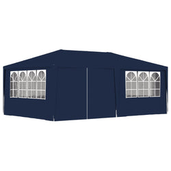 Professional Party Tent with Side Walls 4x6 m Blue 90 g/mÂ²