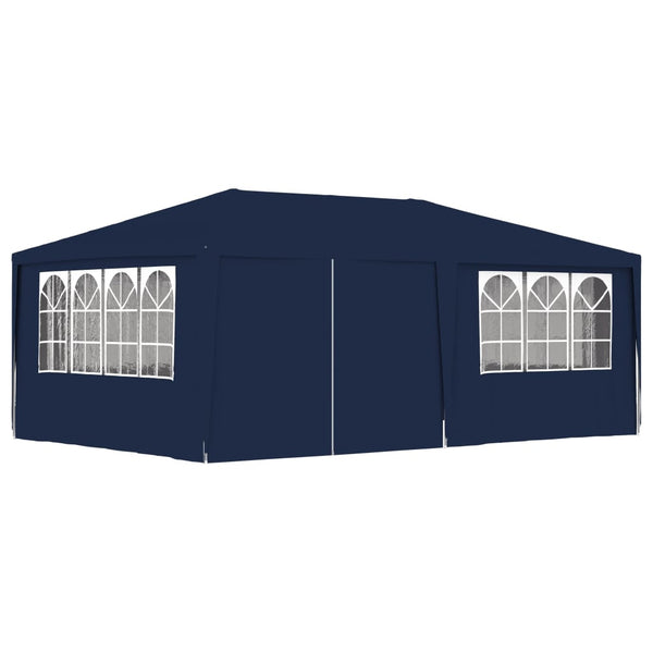  Professional Party Tent with Side Walls 4x6 m Blue 90 g/mÂ²