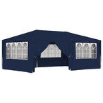 Professional Party Tent with Side Walls 4x6 m Blue 90 g/mÂ²