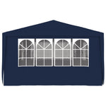 Professional Party Tent with Side Walls 4x6 m Blue 90 g/mÂ²