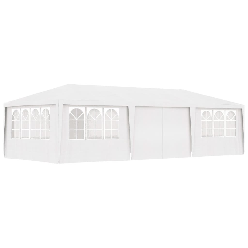 Professional Party Tent with Side Walls 4x9 m White 90 g/mÂ²