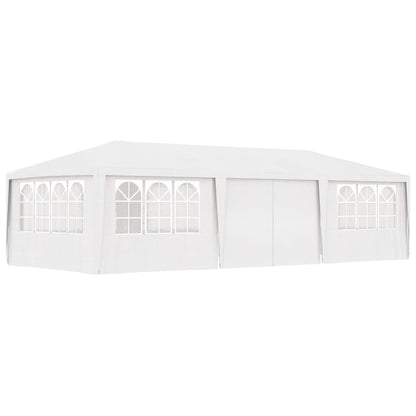 Professional Party Tent with Side Walls 4x9 m White 90 g/mÂ²