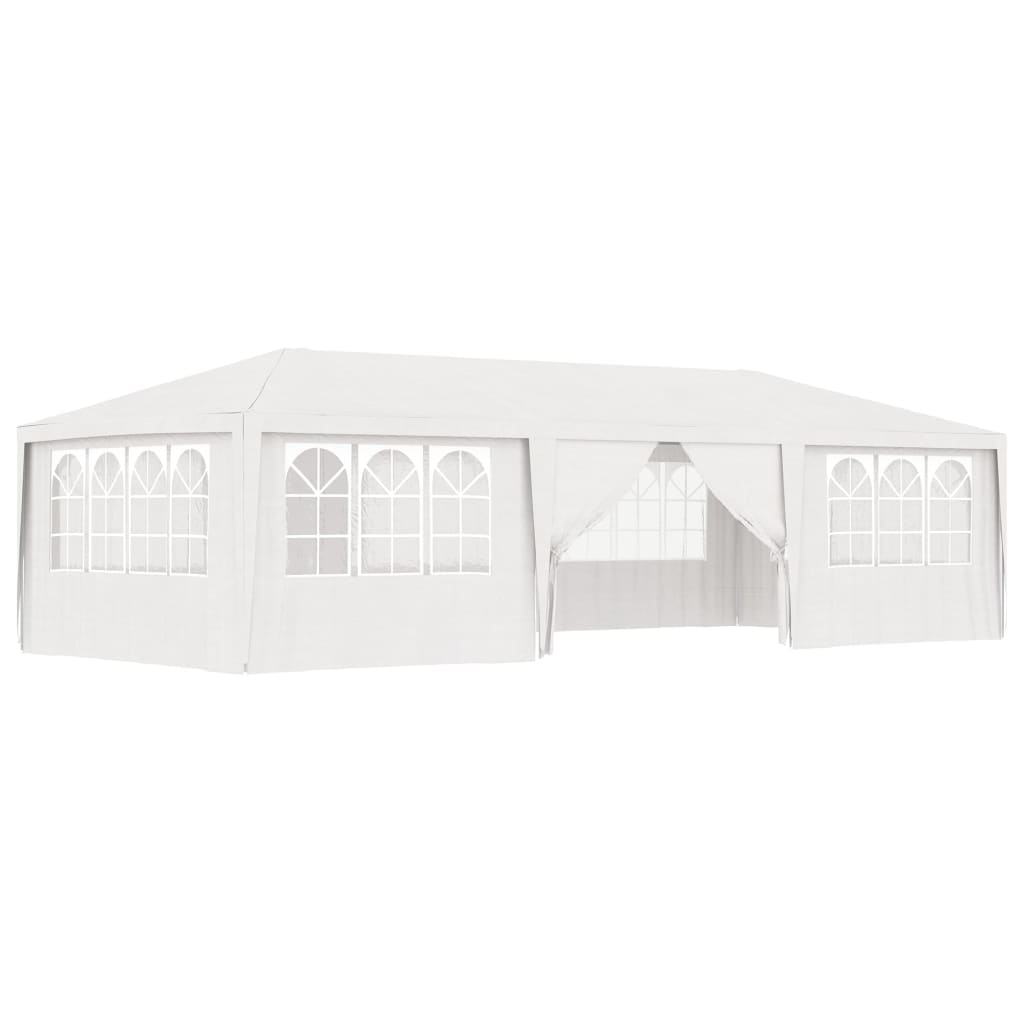 Professional Party Tent with Side Walls 4x9 m White 90 g/mÂ²
