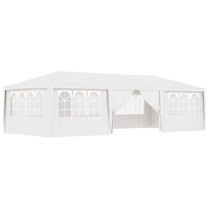Professional Party Tent with Side Walls 4x9 m White 90 g/mÂ²