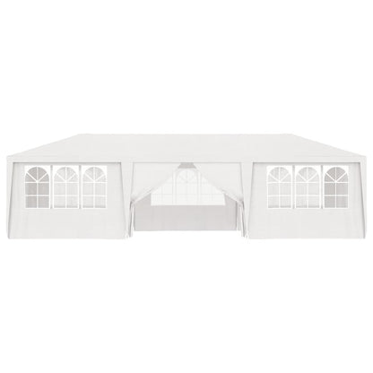 Professional Party Tent with Side Walls 4x9 m White 90 g/mÂ²