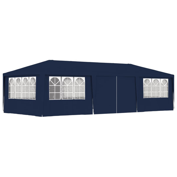  Professional Party Tent with Side Walls 4x9 m Blue 90 g/mÂ²