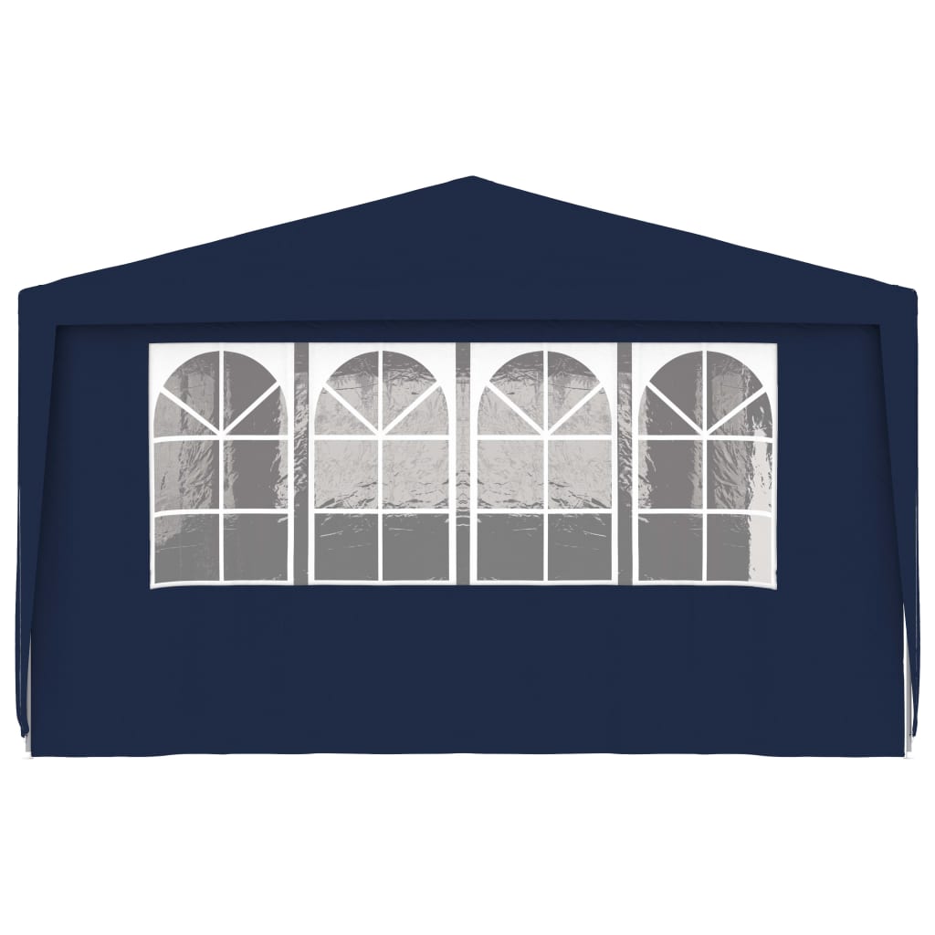 Professional Party Tent with Side Walls 4x9 m Blue 90 g/mÂ²