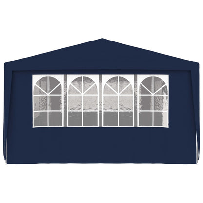 Professional Party Tent with Side Walls 4x9 m Blue 90 g/mÂ²