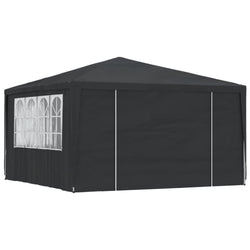 Professional Party Tent with Side Walls 4x4 m Anthracite 90 g/mÂ²