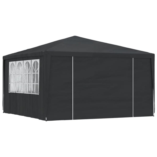  Professional Party Tent with Side Walls 4x4 m Anthracite 90 g/mÂ²