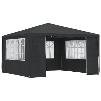 Professional Party Tent with Side Walls 4x4 m Anthracite 90 g/mÂ²