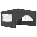 Professional Party Tent with Side Walls 4x4 m Anthracite 90 g/mÂ²