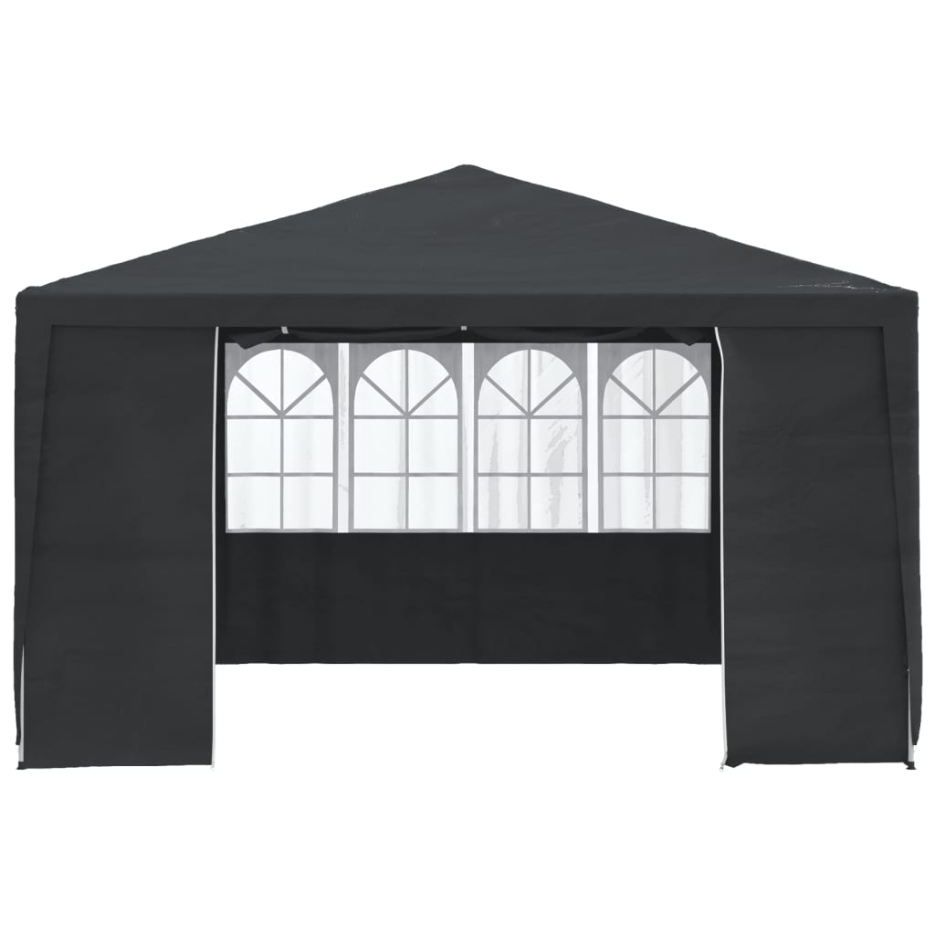 Professional Party Tent with Side Walls 4x4 m Anthracite 90 g/mÂ²
