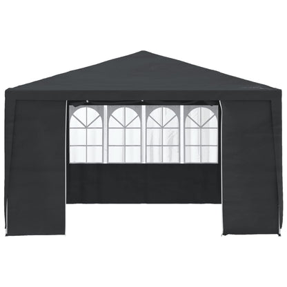 Professional Party Tent with Side Walls 4x4 m Anthracite 90 g/mÂ²