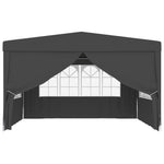 Professional Party Tent with Side Walls 4x4 m Anthracite 90 g/mÂ²