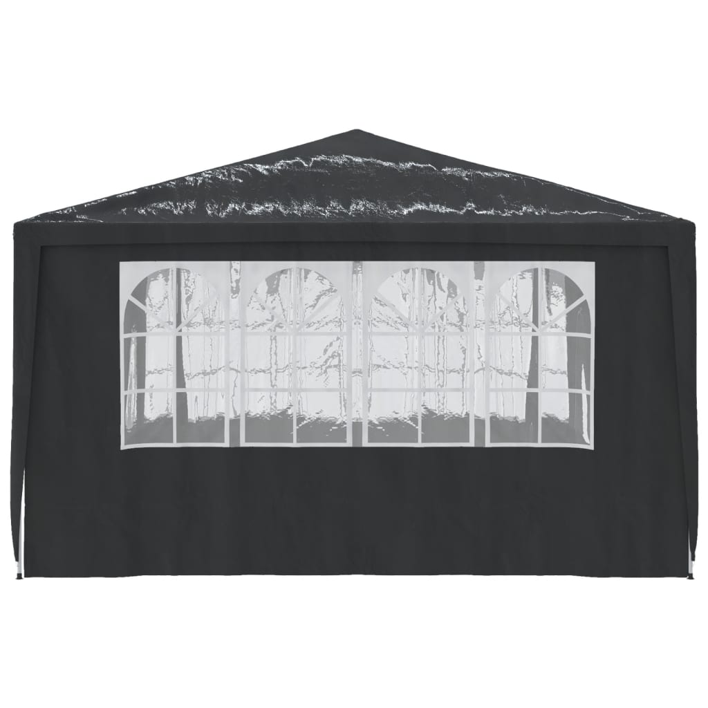 Professional Party Tent with Side Walls 4x4 m Anthracite 90 g/mÂ²