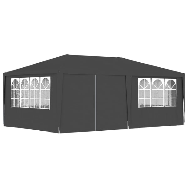  Professional Party Tent with Side Walls 4x6 m Anthracite 90 g/mÂ²