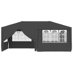 Professional Party Tent with Side Walls 4x6 m Anthracite 90 g/mÂ²
