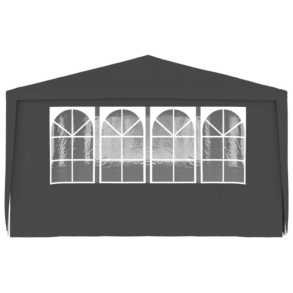 Professional Party Tent with Side Walls 4x6 m Anthracite 90 g/mÂ²