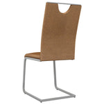 Dining Chairs 2 pcs Brown ,faux Leather