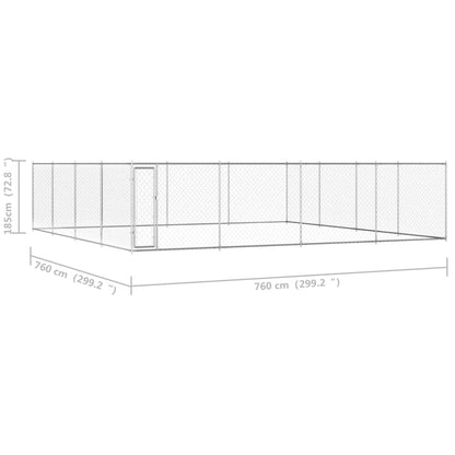 Outdoor Dog Kennel Galvanised Steel XL