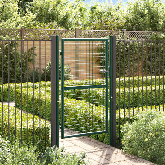 Fence Gate Steel Green - 100×150cm