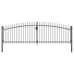 Double Door Fence Gate with Spear Top 'S