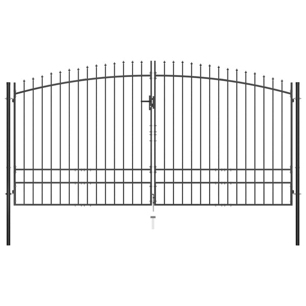  Double Door Fence Gate with Spear Top 'XL
