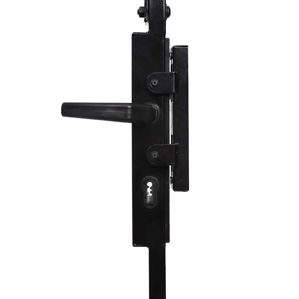 Arched Steel Garden Gate 105x170cm Black | HomeAndLiving