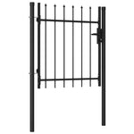 Fence Gate Single Door Black