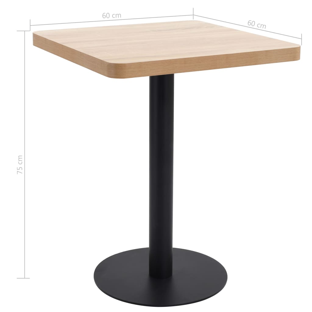 Bistro Table 60x60cm MDF Light Brown | HomeAndLiving