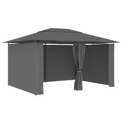 Garden Marquee with Curtains Anthracite