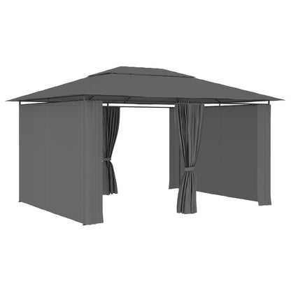 Garden Marquee with Curtains Anthracite