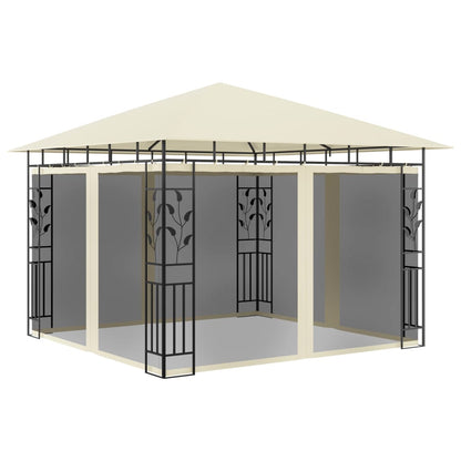 Gazebo with Mosquito Net 3x3x2.73 m Cream 180 g/mÂ²