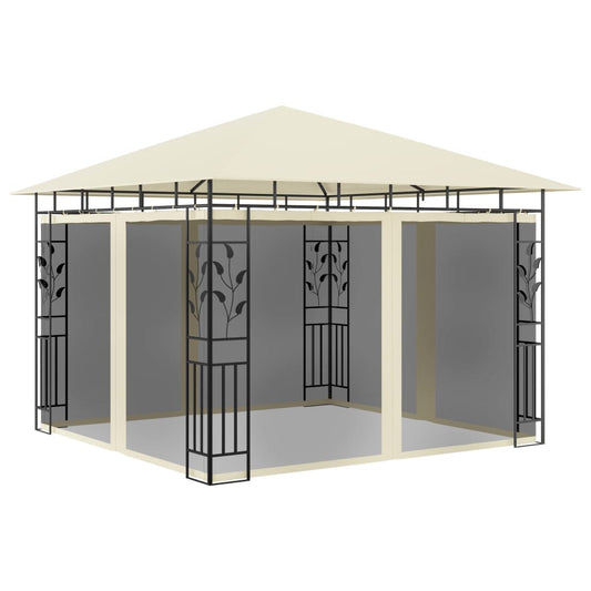 Gazebo with Mosquito Net 3x3x2.73 m Cream 180 g/mÂ²